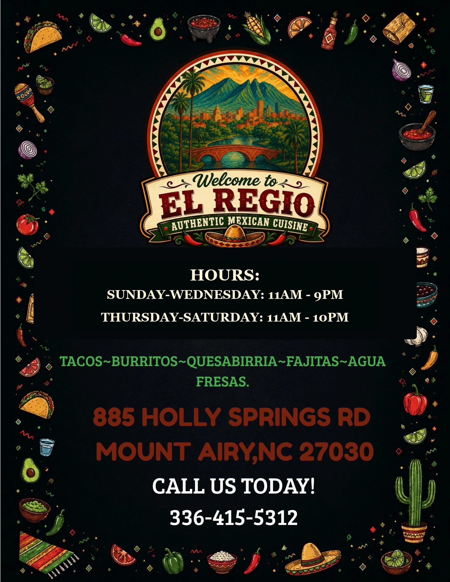 EL REGIO menu page 1