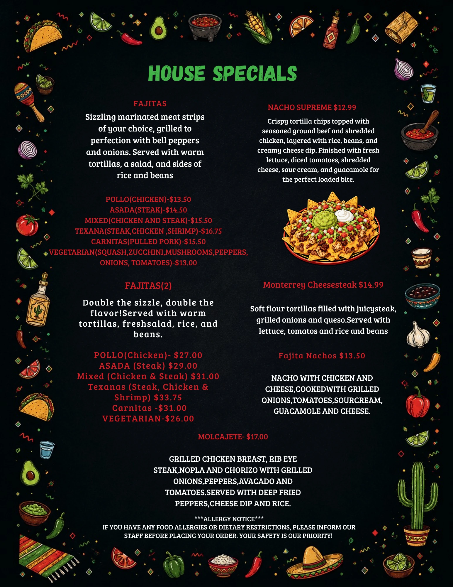 EL REGIO menu page 5