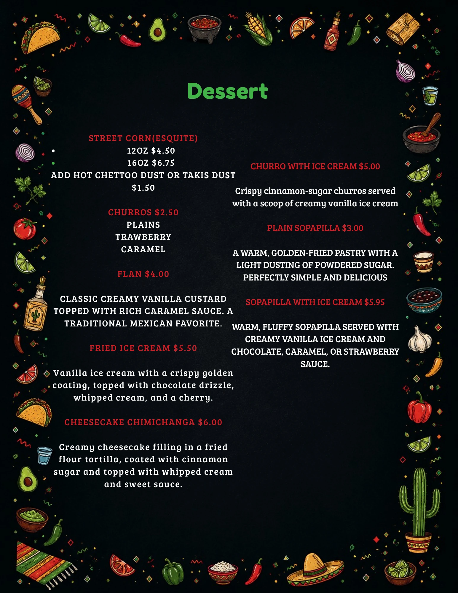 EL REGIO menu page 8