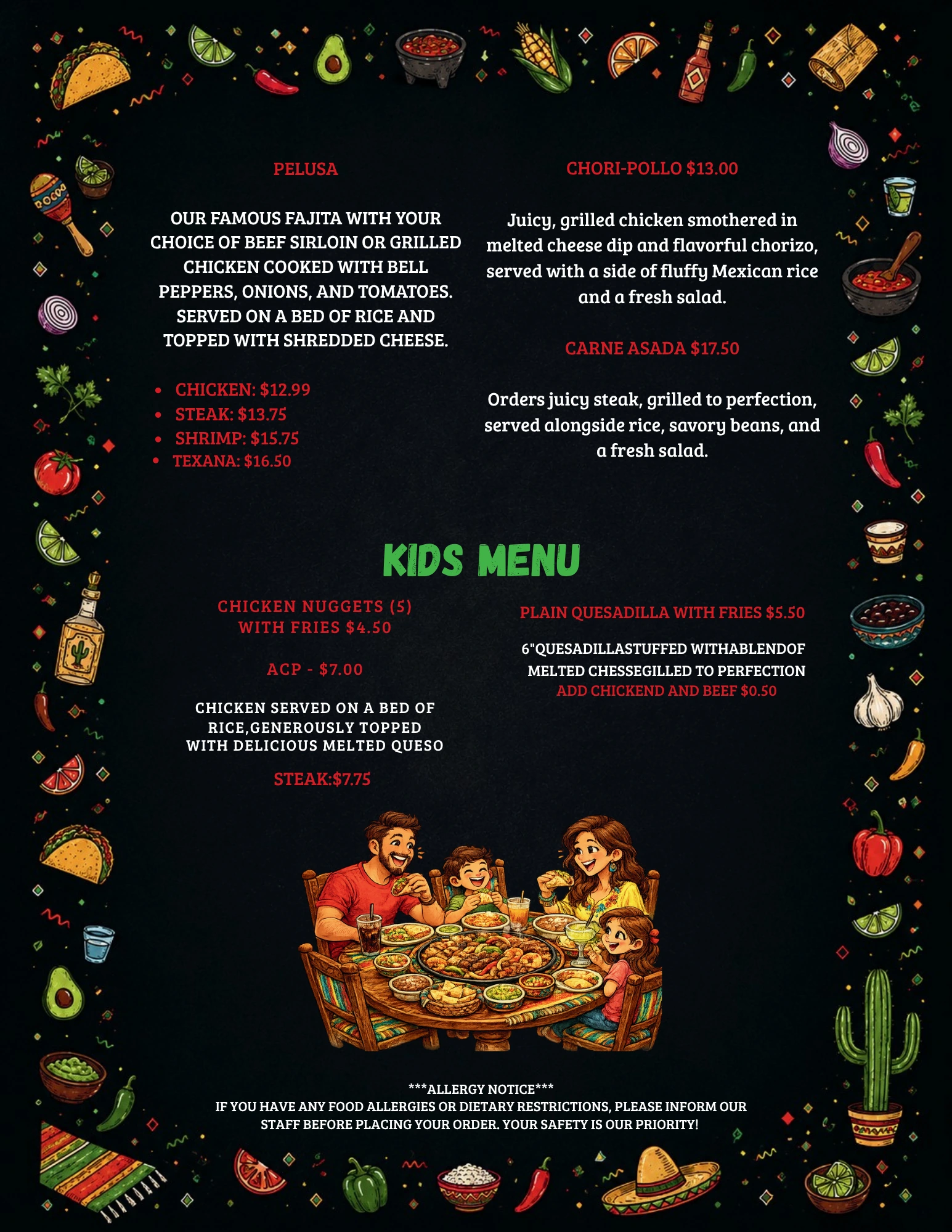EL REGIO menu page 9